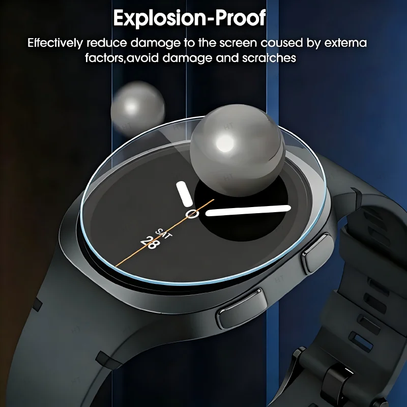 삼성 갤럭시 워치 8용 강화 유리 44mm 40mm 삼성 갤럭시 워치 8용 필름 화면 보호기 클래식 유리 보호