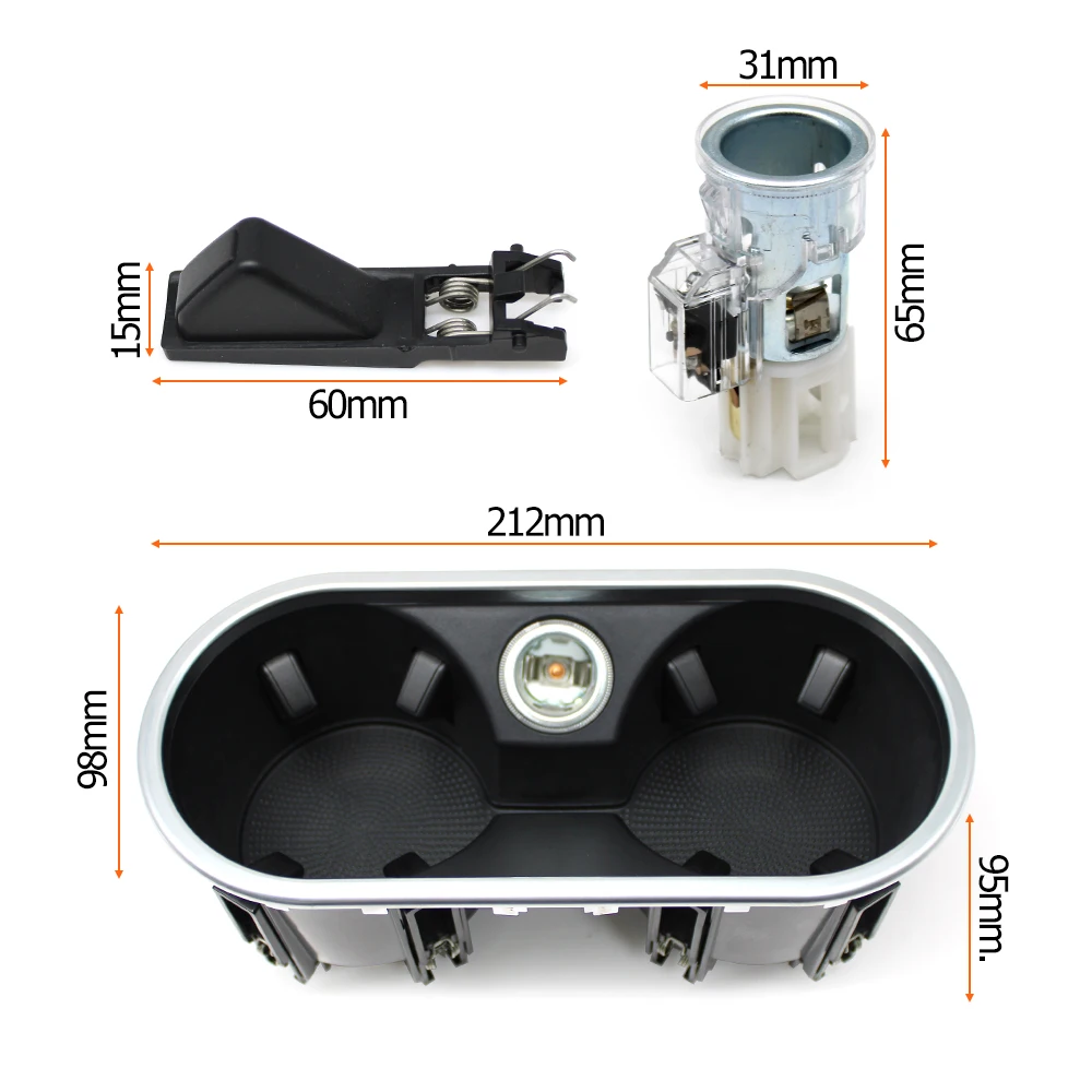 Auto Mittelkonsole Wasser Tasse Halter Montage Getränkehalter Schnalle Zigarettenanzünder Für Porsche Cayenne 7P5 958 92A 2011-2017 – Detail 3