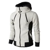2025 Zipper Men Jackets Autumn Winter Casual Fleece Coats Bomber Jacket Scarf Collar Fashion Hooded Male Outwear Slim Fit Hoody