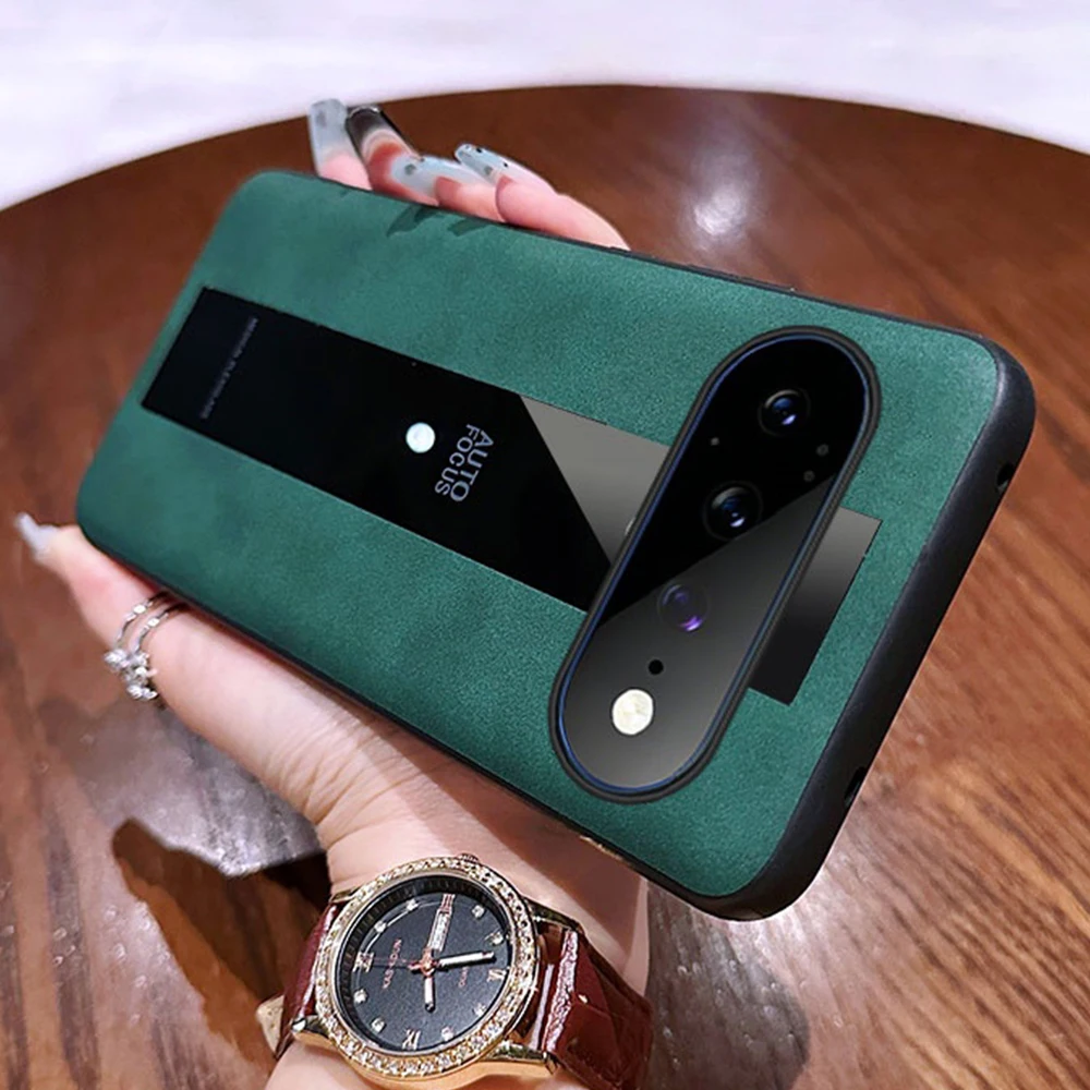 Luxury Sheepskin Leather Matte Phone Case - Shockproof Hard Protective Cover