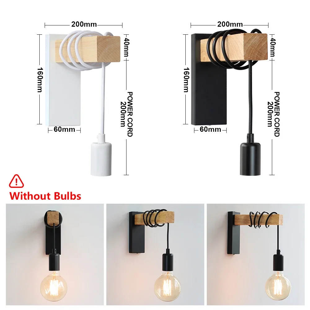 รูปสินค้า โคมไฟผนัง LED Retro เหล็ก ติดตั้งง่าย 110/220V