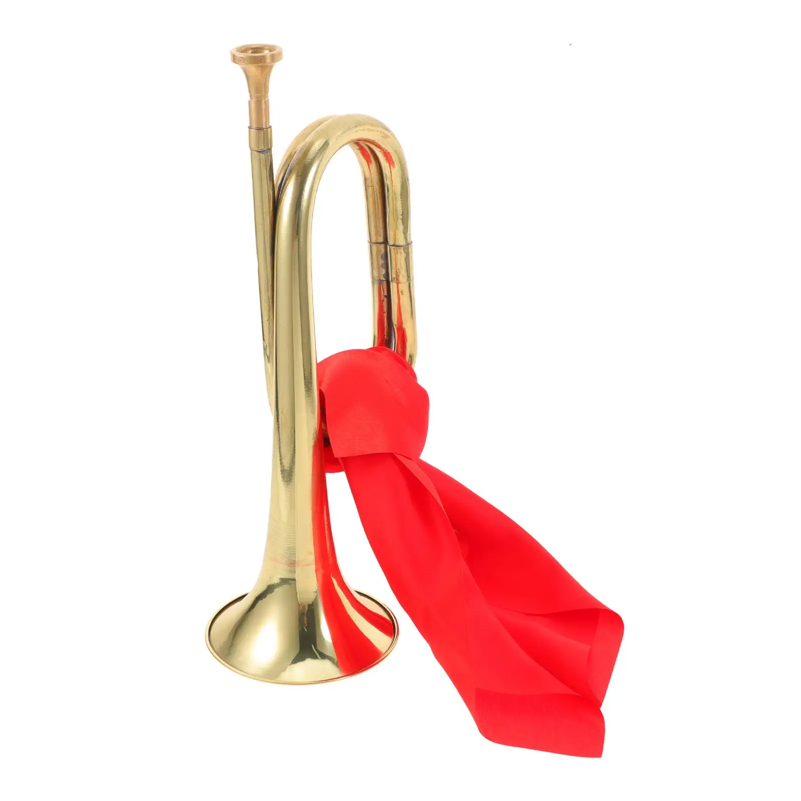 Professional Wind Brass Instrument High Grade Alloy Trumpet Durable Lightweight Beginners Horn Charge Bugle Polished Gold Tone