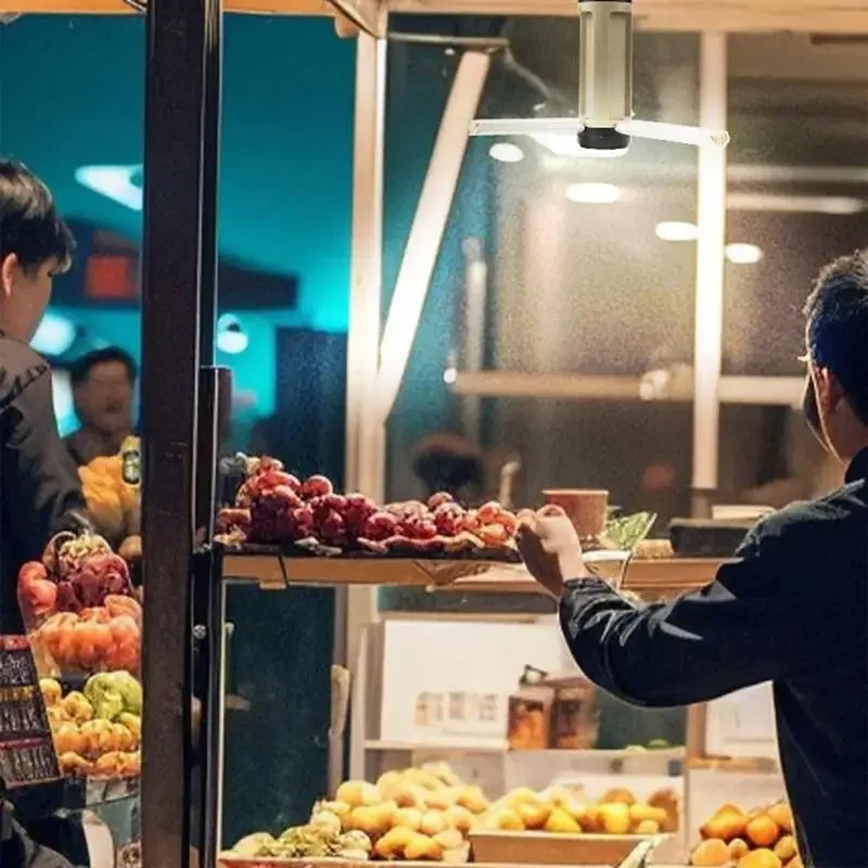 LY23 6 طرق سطوع قابل للتعديل فانوس التخييم المحمولة معلقة طوي لوازم التخييم 1200mAh فانوس طوارئ في الهواء الطلق