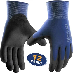 Premium Ultra - Thin PU Coated Work Gloves - Versatile Multi - Pack - XXL (12PAIRS)