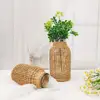 Handmade Straw Woven Flower Vase Anti-broken Japanese Style Glass Vase Plant Pot Table Decoration Scene Layout Prop 4