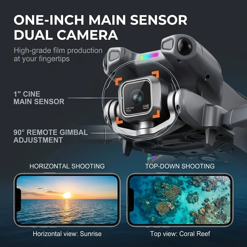 Drone K900 PRO MAX Mini 5 Pro avec caméra 8K HD double en vol, WiFi, quadricoptère RC pour débutants