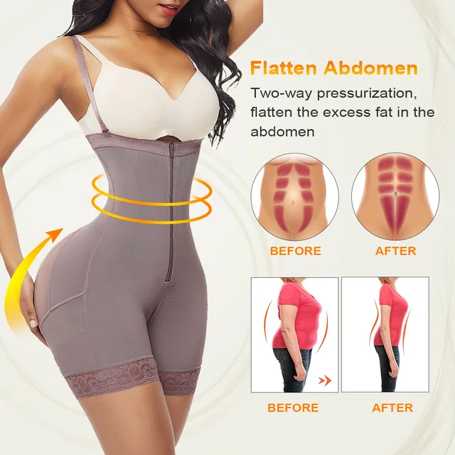 SHAPELLX Full Body Shaper for Women Tummy Control Shapewear Butt Lifter  Fajas Colombianas Moldeadoras Shapewear Bodysuit at  Women's Clothing  store