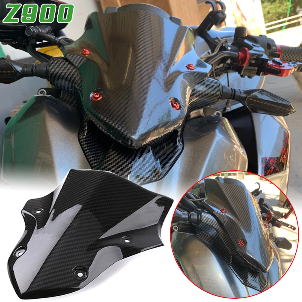 

Ветровой экран на лобовое стекло мотоцикла для Kawasaki Z900 ветровой экран дефлектор 2017 2018 2019 Z 900 аксессуары углеродное волокно