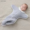 Newborn Baby Sleeping Bag Raised Hand Anti-shock Cotton Sleepsack Baby Swaddle Blanket  Anti Startle JumpItems Blanket Baby Item 2