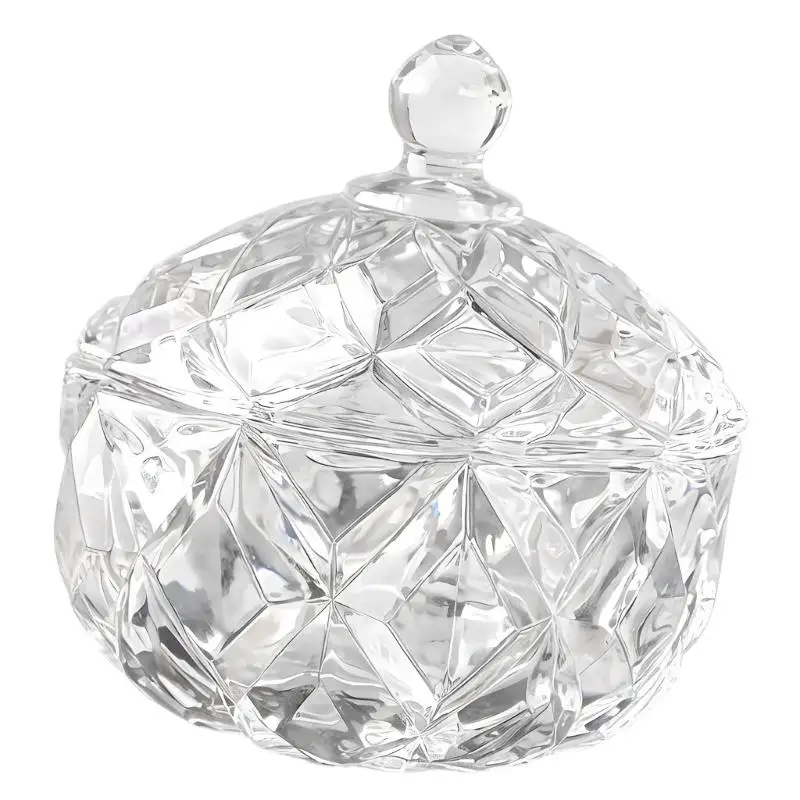 Elegant Decorative Glass Snack Jar with Lid