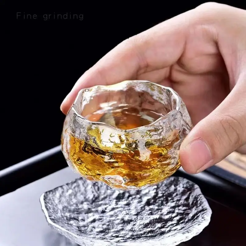 Tea Cup Handmade Liuli Glass Crystal Thickened Heat-Resistant Kungfu Japanese Small Wine Glass
