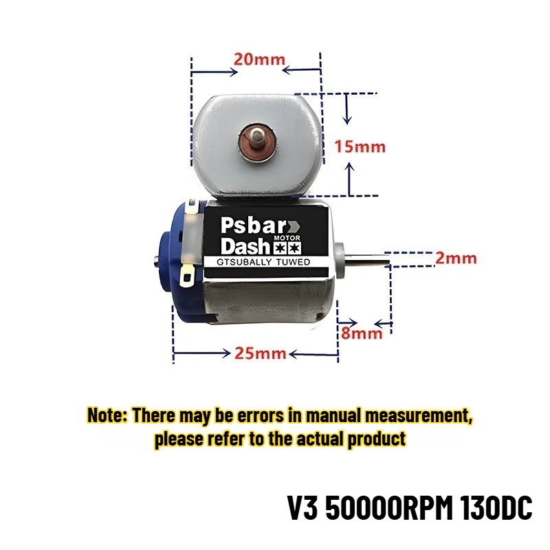 V3 80000/60000/50000 RPM 고속 130 DC 브러시드 모터 단일/이중 헤드 4WD 자동차 경쟁 부품용 15433 15477 15375 95159