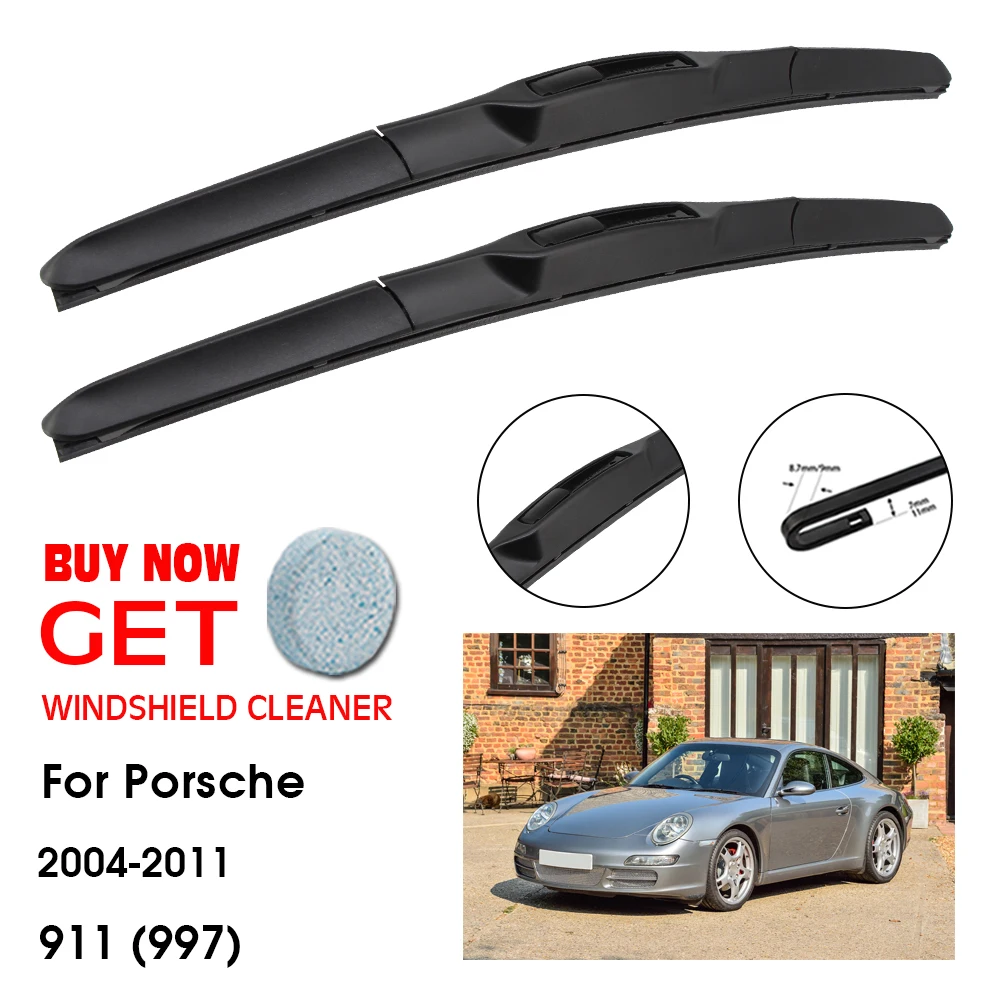 

Car Wiper Blade For Porsche 911 (997) 22"+21" 2004-2011 Front Window Washer Windscreen Windshield Wipers Blades Accessories