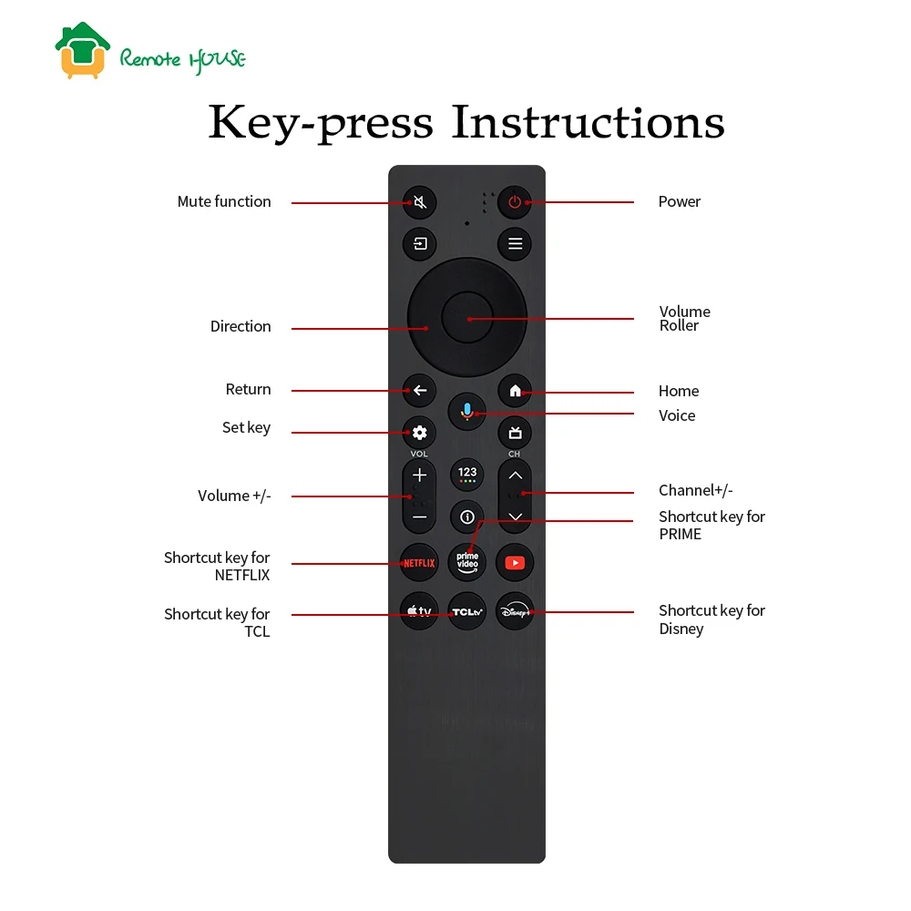 RC923A FMB1 음성 리모컨 교체품 TCL 2025 4K OLED 스마트 TV 98QM6K 55QM7K 50QM6K 65QM7K 75QM7K 85QM7K 호환