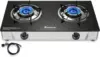 Two Burner, Portable Tempered Glass Auto Ignition Gas Cooktop, Suitable for Outdoor-Camping-RVs (BLACK) 1