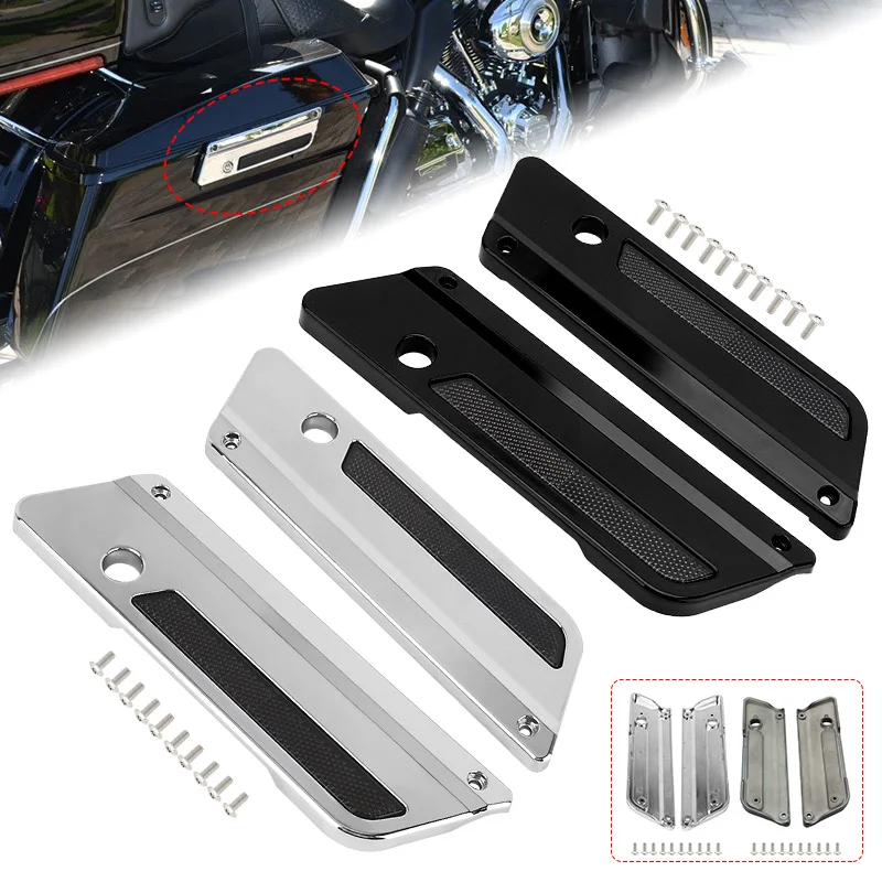 

Motorcycle Accessories Saddlebag Latch Plate Reflector Cover For Harley Touring Electra Road King Street Glide CVO Ultra FLHT