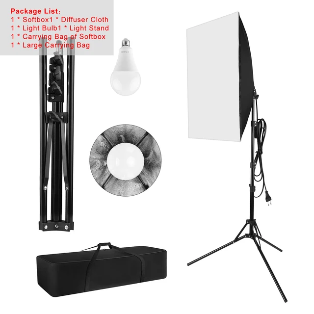 Andoer Photo Studio Set Photography Light Kit Softbox Lighting Set for Studio Portrait Product
