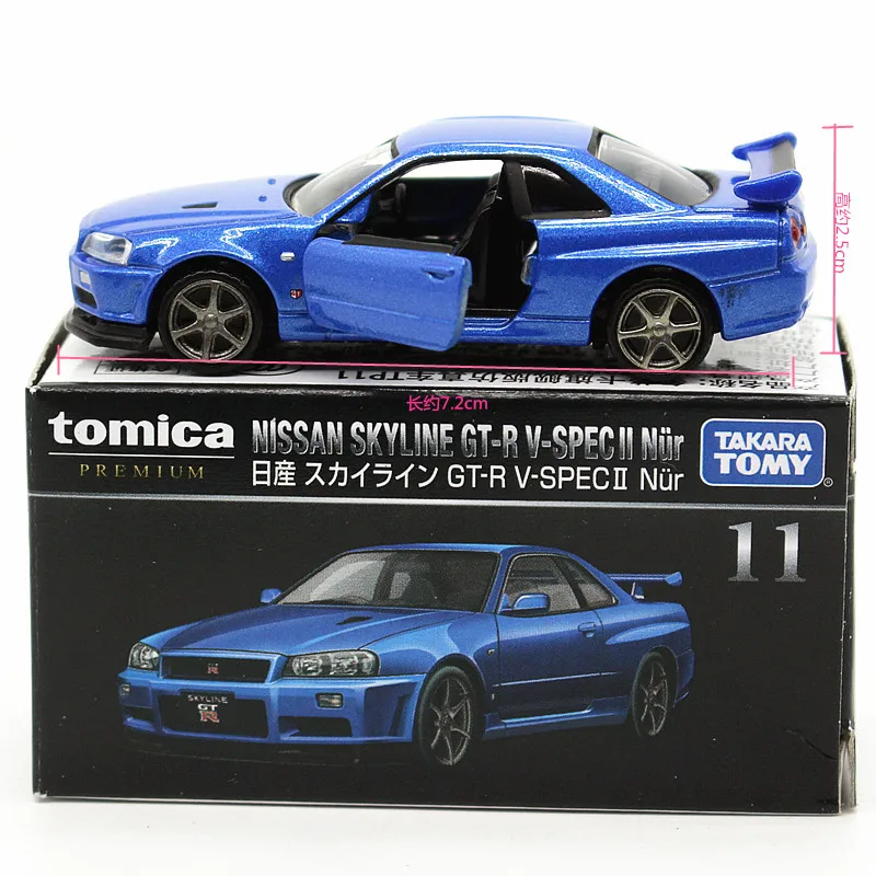 

Модель автомобиля TOMY 1/64 Skyline GT-R из сплава, редкая коллекция игрушек