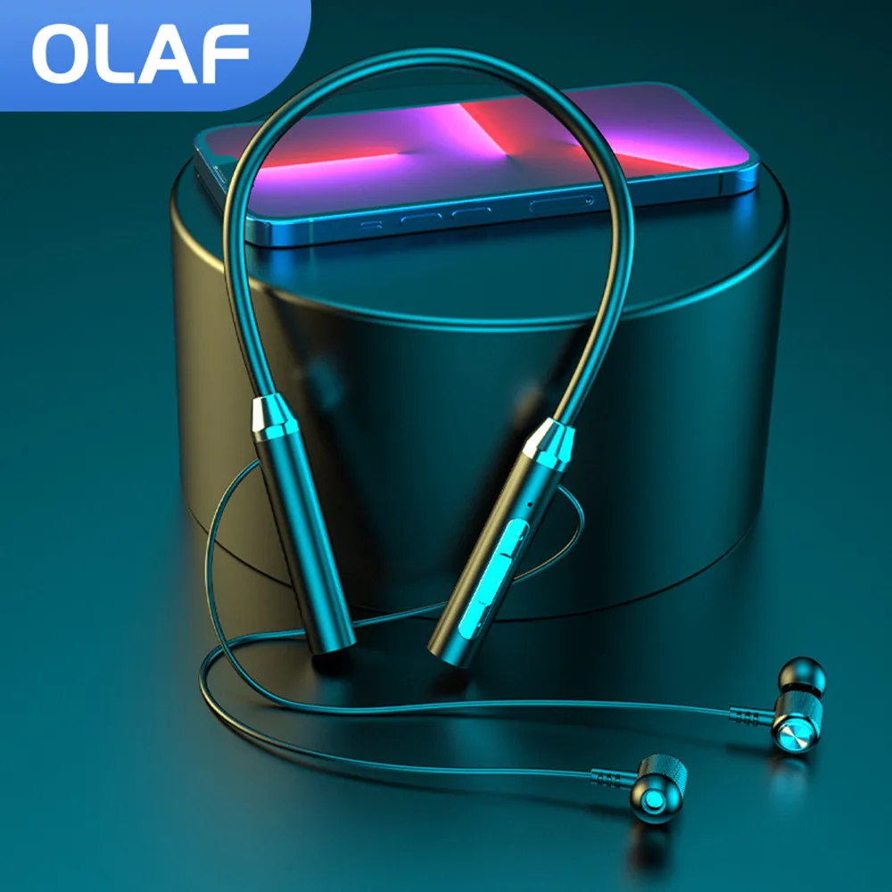 Olaf Bluetooth 5.0 Auricolari Wireless Cuffie Tws Auricolari Magnetici Con Archetto Da Collo Ipx7 Cuffie Sportive Impermeabili Con Microfono