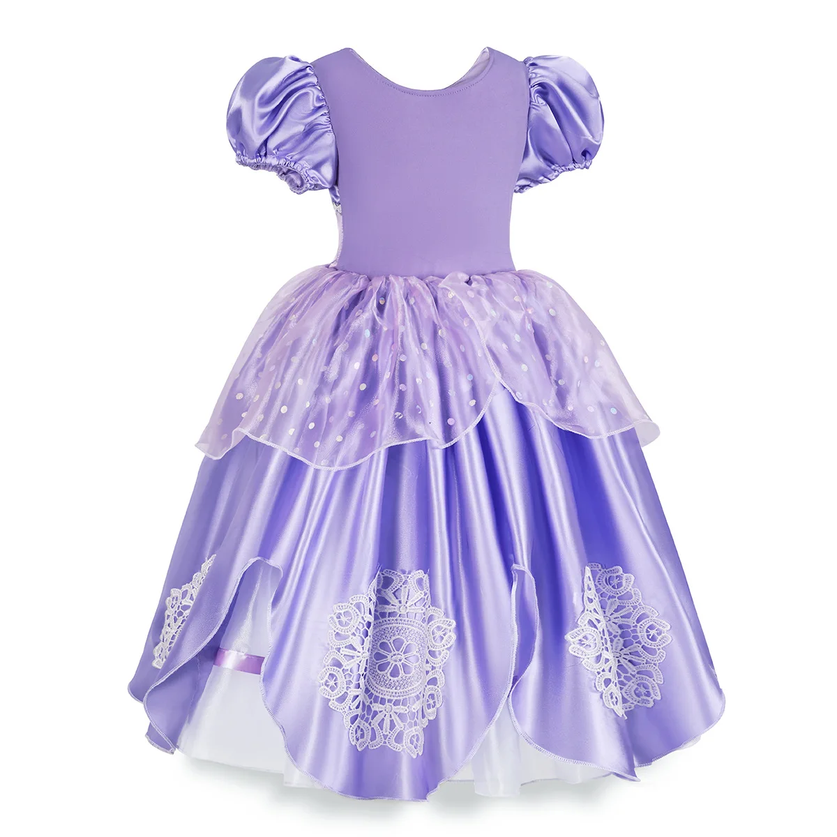 Vestido Infantil Princesa Sofia Malha - Fantasia Roupa Temática