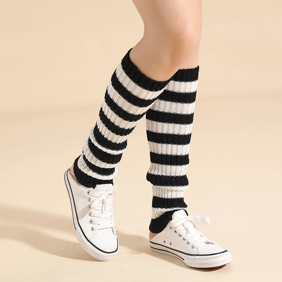 Women Knit Leg Warmers - Neon over the Knee Ribbed Knit Leg Warmer Socks, 80s Party Dance Sports Long Yoga Leg Warmers