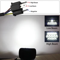 HL-Lampe de sauna de voiture à LED carrée, lumière drapée, faisceaux hauts et bas rectangulaires, Wrangler YJ, 105W, 6000K, H4, 5x7, 7x6 pouces 3