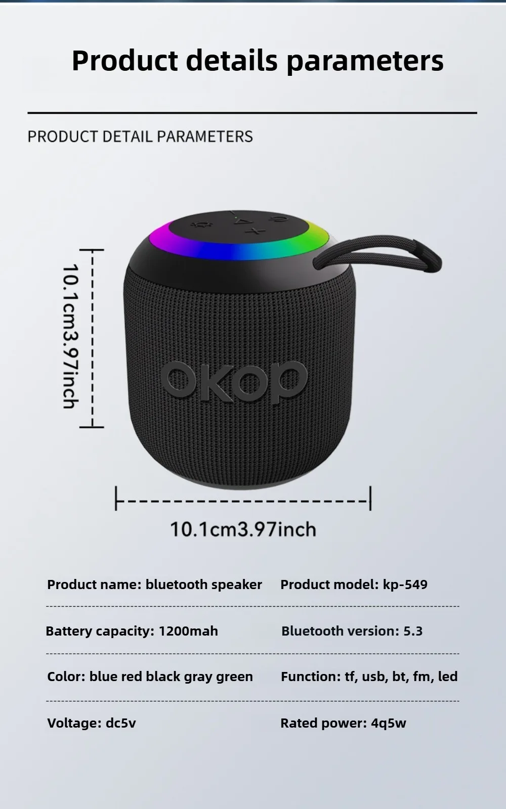Tragbarer Bluetooth Lautsprecher Mit Erstklassiger Klangqualität_voghion.com