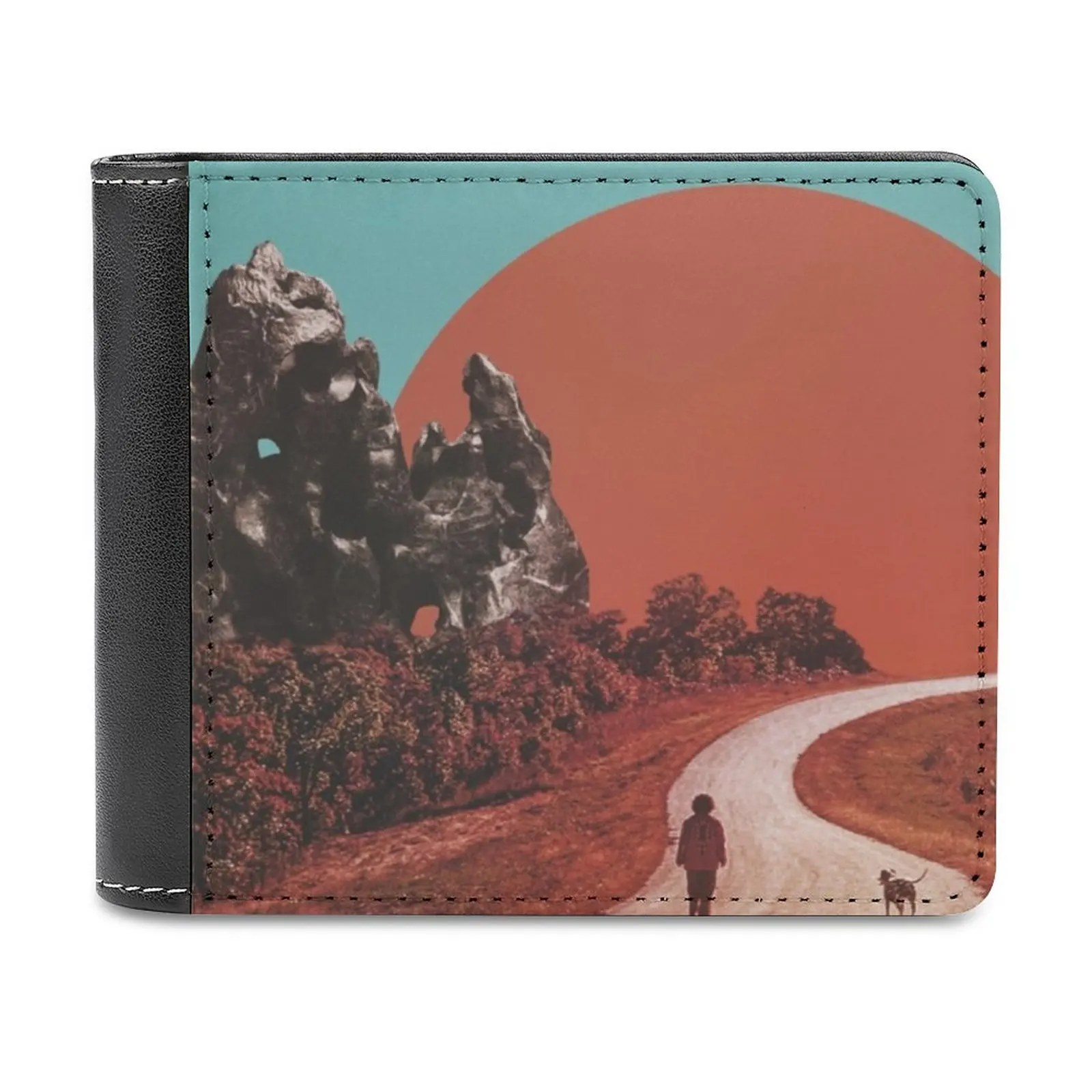 

The Walk Fashion Credit Card Wallet Leather Wallets Personalized Wallets For Men And Women Collage Vintage Psychedelic Surreal