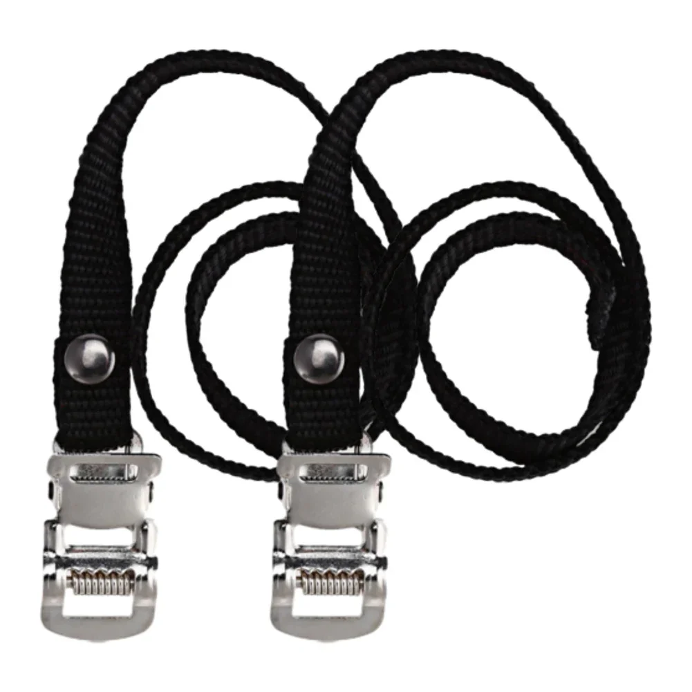 2pcs Exercise Bike Pedal Toe Straps Foot Pedal Strap With Adjustable Metal Buckle Exercise Bike Pedals Clip Straps Fitness Parts