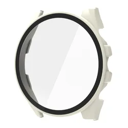 Premium Full Frame Protective Bumper with Hard Edge Shell & Glass Screen (White)