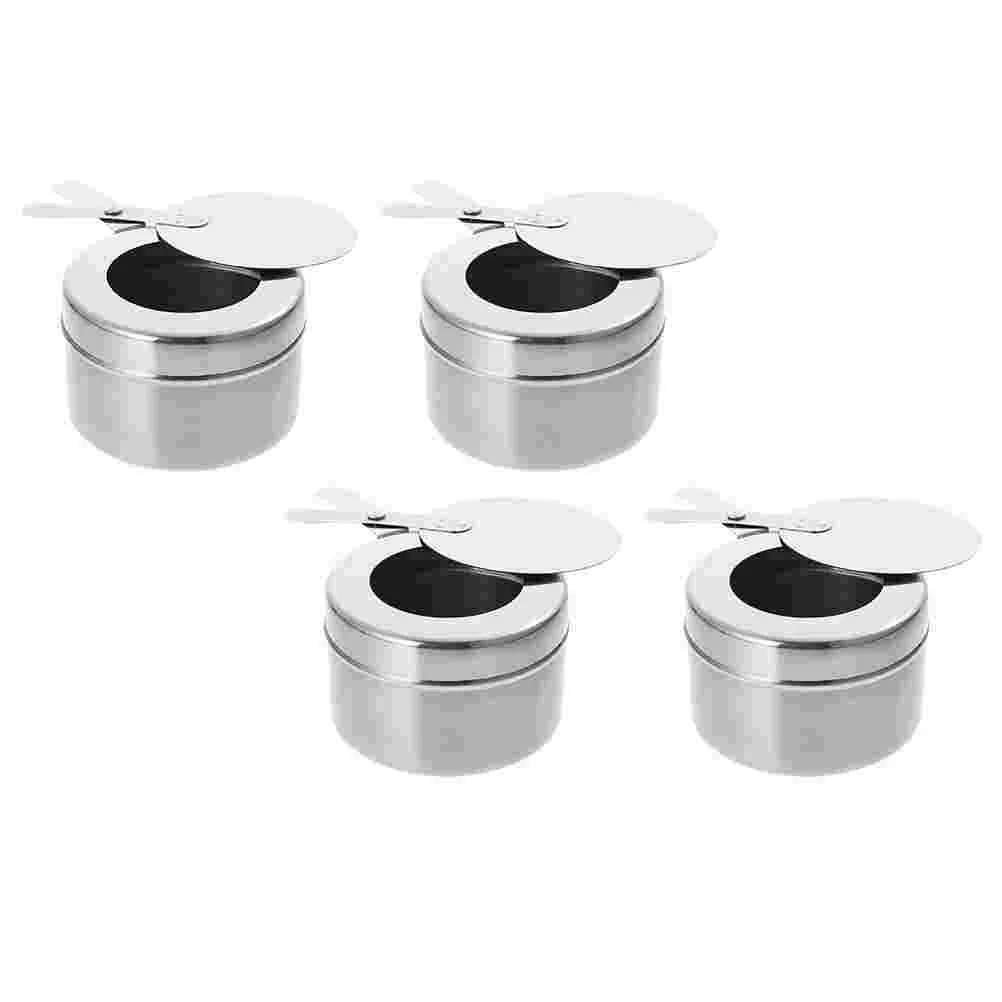 

2/4pcs Stainless Steel Alcohol Boxes Alcohol Mini Stoves Solid Alcohol Containers Steel Solid Alcohol Furnace Core Fuel Box