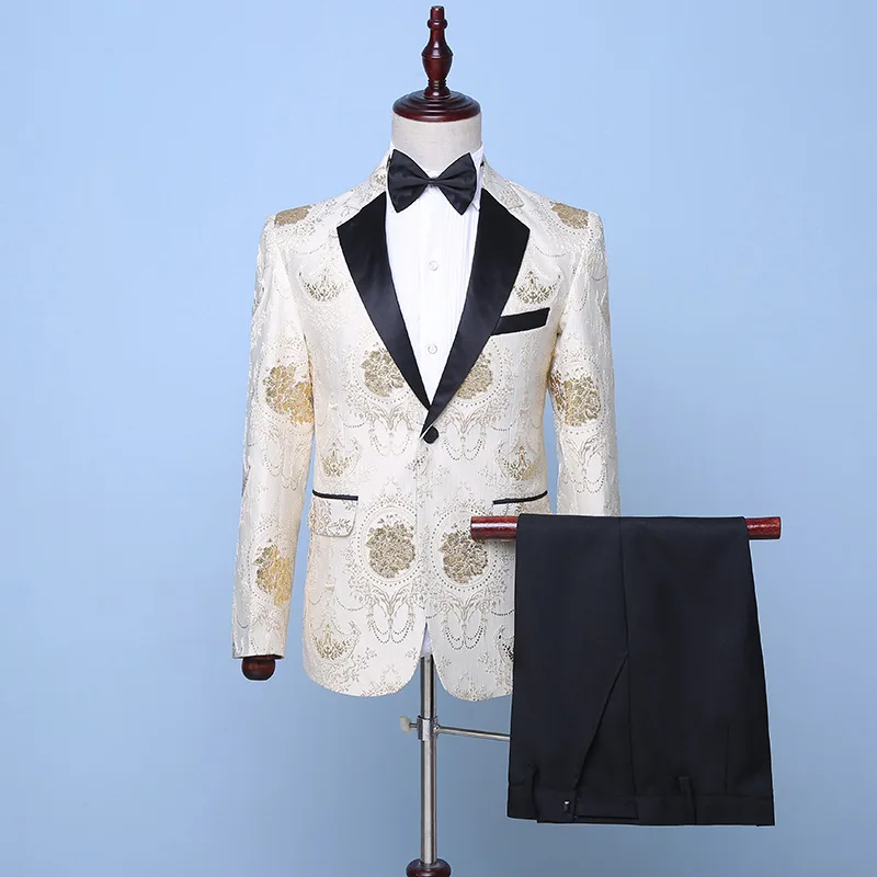 

Мужской новый костюм с разноцветным принтом 2024, костюм для проведения фотостудии из двух предметов