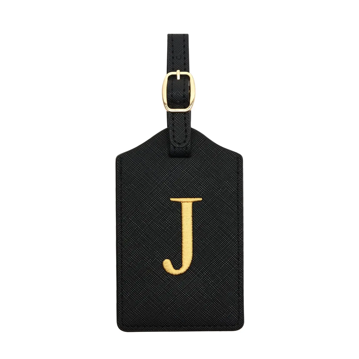 Enhanced PU Leather Luggage Tag with Privacy Cover & Name Card Slot