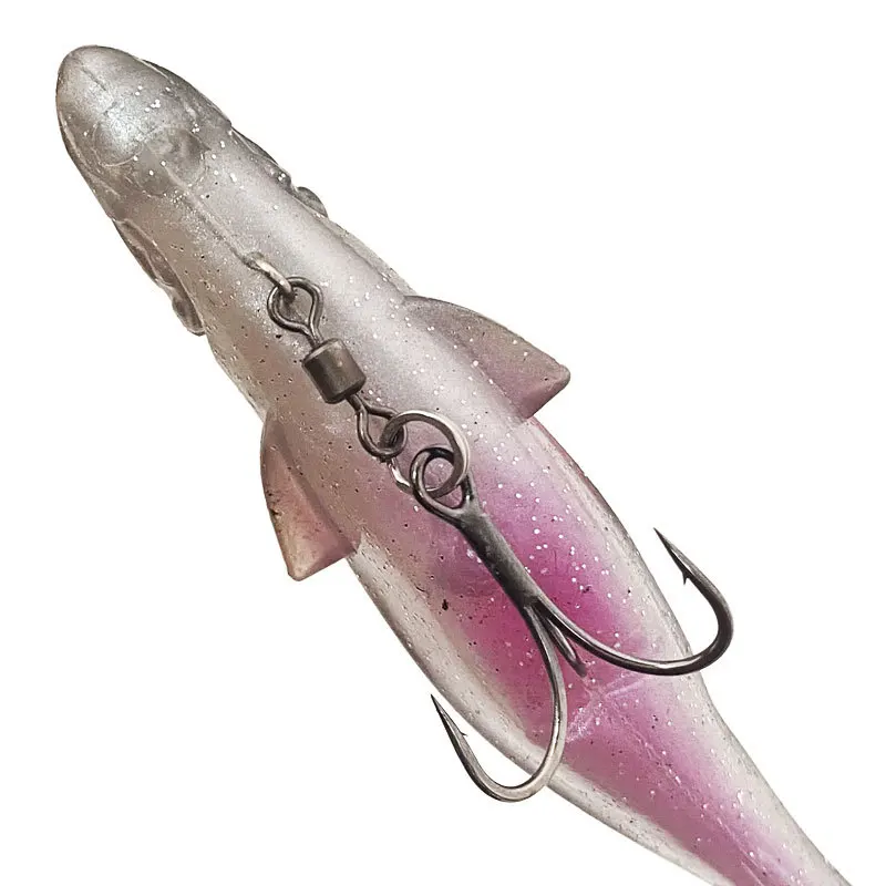1 stücke 12,5 cm 21g Weichen Köder Big Shads Paddle Schwanz Künstliche Köder Salzwasser Angeln Locken Für Meer Bass barsch Zander Glide Köder – Detail 4