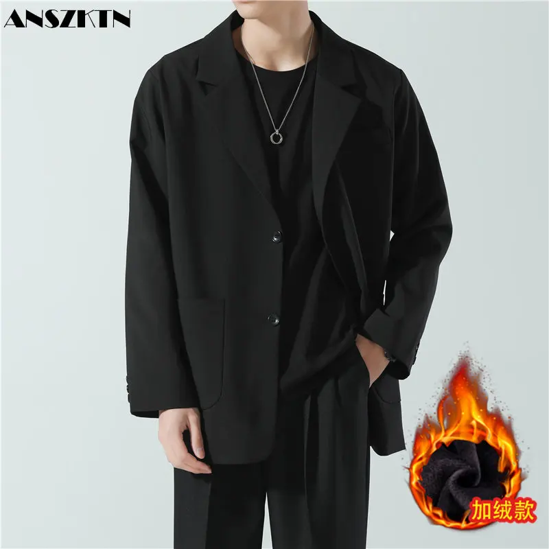 

ANSZKTN Casual men trend plankton handsome top trend suit