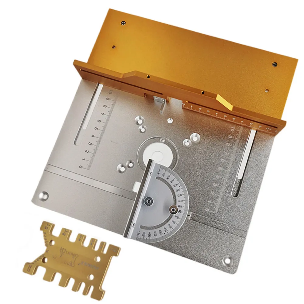 Deluxe Router Base Plate W/ Tenon Stopper Fence, Miter Gauge -aluminium ...