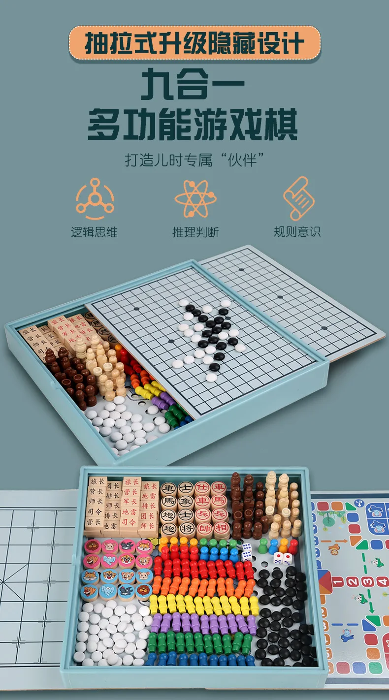 Jeu De Dames Chinoises En Bois - Damier Hexagonal Avec Perles De Verre Pour Famille Et Amis