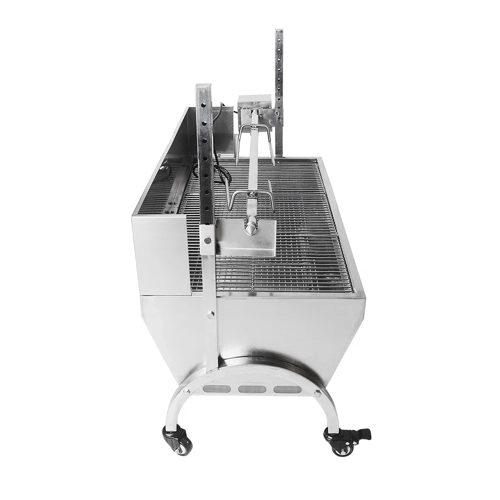 HomeWise Electric Automatic BBQ Grill Manual Spinning Charcoal Kebab Bake Grill Stove Trolley Lamp Rotisserie Spit Roaster Grill 3