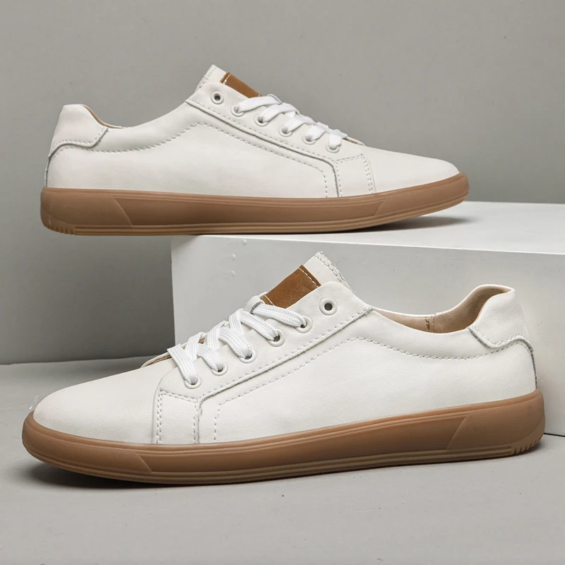 Genuine Leather Men's Shoes Business Versatile Casual Shoes Comfortable Walking Sneakers Leisure Walk Male Skateboard Footwear