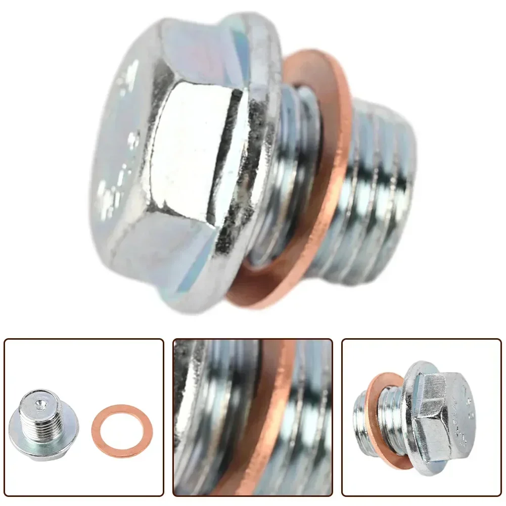 HYUNDAI KIA Crankshaft oil seal Car ENGINE OIL DRAIN PLUG & WASHER 2151223001 2151323001 Oil Pan Screw Engine Parts