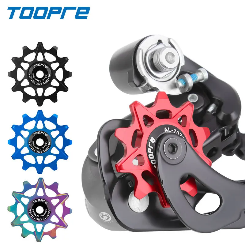 Premium Bicycle Derailleur Jockey Wheels - Aluminum Ceramic Bearing Pulley, Lightweight Hollow Design