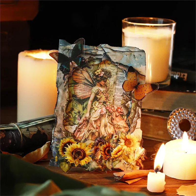 Vintage Fantasy theme Stereo Art Hand Tent Decoration Paper Planner Diy Hand Account Scrapbooking Background paper 30 pcs