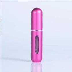 Compact Refillable Perfume Spray for Women - 5ml Travel - Friendly Bottle (Rose red)