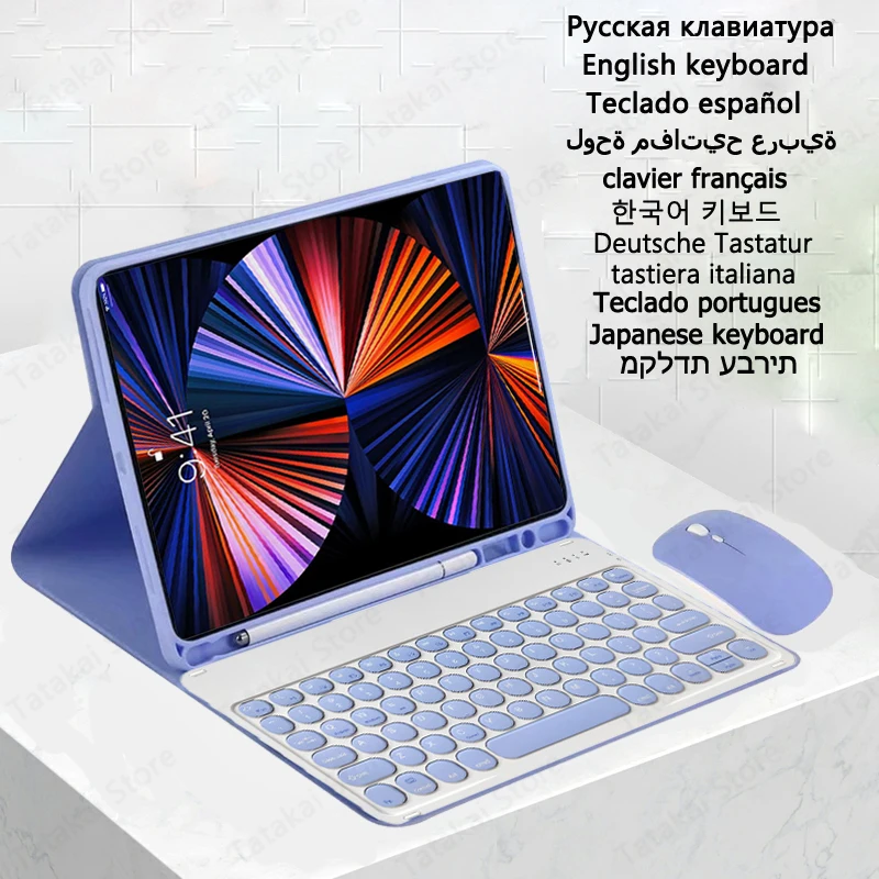 

Keyboard Cover for Funda iPad 6 Generacion Keyboard Case for iPad 5th 6th Generacion Pro 9.7 2018 2017 Air 2 Air 1 Funda Teclado