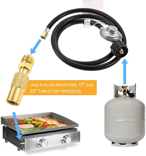 5 Feet Propane Regulator Universal QCC1 Hose 3/8 Female Flare Adapter  Conversion fit Low Pressure Grill for Blackstone Tabletop - AliExpress