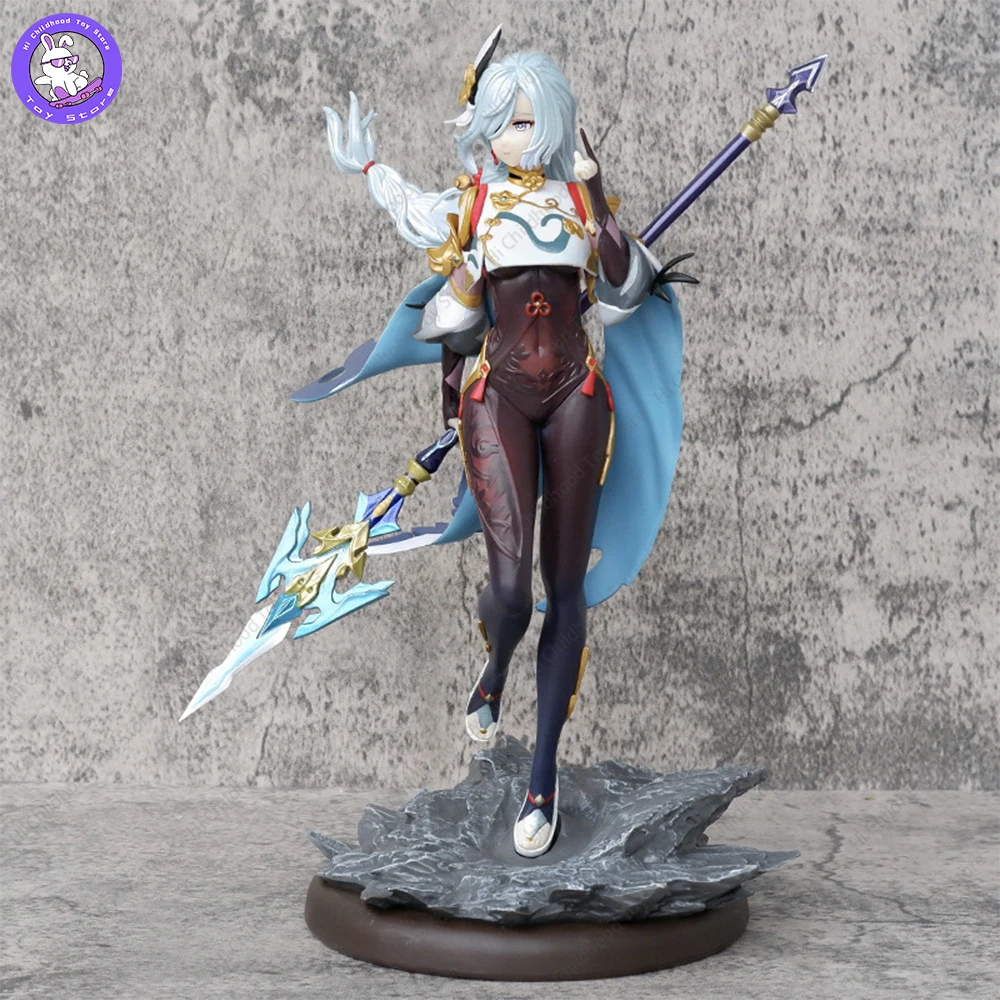 

29cm Anime Genshin Impact Shenhe Action Figure Popular Game Figures Statue Pvc Doll Toy Kids Halloween Collectible Ornament Gift