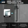Shower Door 60" W x 76" H Frameless Sliding Shower Door,Frameless Shower Door with Sealing Strip and Waterproof Handle 5