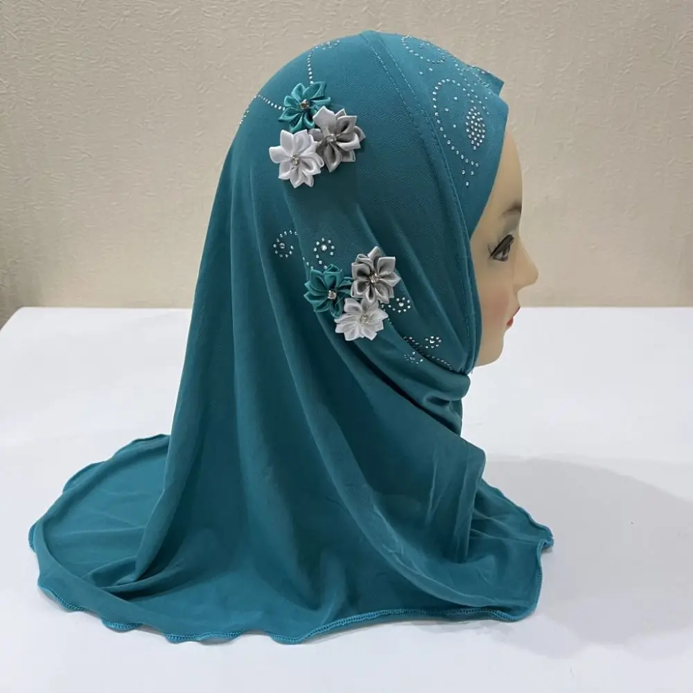 Cotton Hijab Head Wrap Islamic Scarf for Kids Girls
