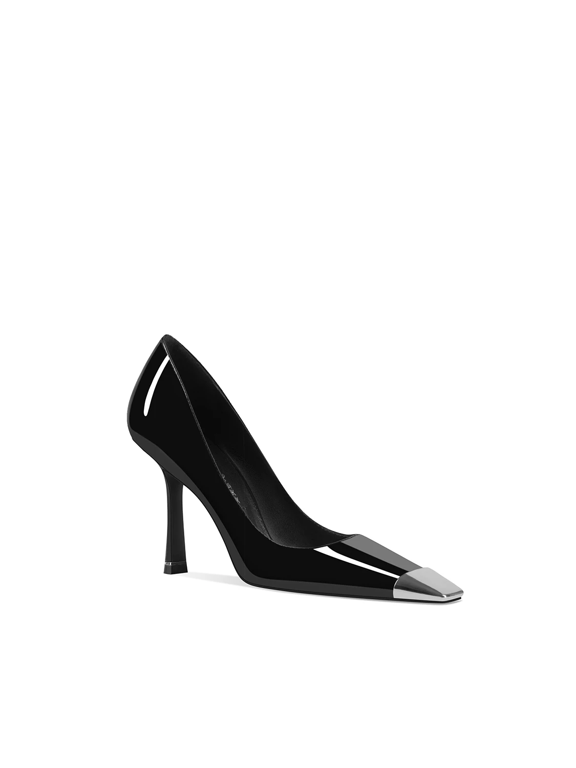 Autumn New Women's High Heels Black Patent Leather Versatile Square Heel Trend Women's Shoes 2
