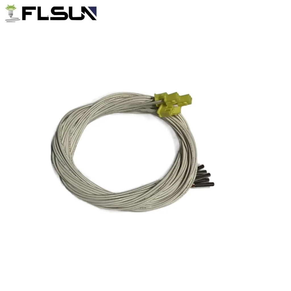 5PCS FLSUN V400 Temperature Sensor 3d Printer Accessories Original Latest Version Thermistor Parts Wholesale sell like hot cakes flsun sr 3d printer accessories v6 version extrusion brass nozzle heating block kit stainless